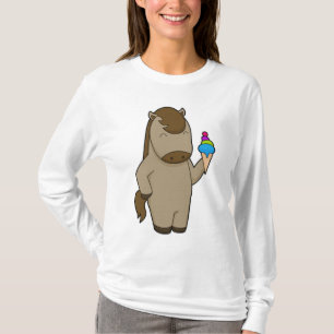 T-shirt Crème glacée Horse gaufre