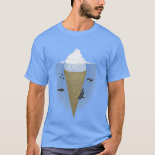 T-shirt Crème glacée Iceberg Tueur Baleine Nature Art ar