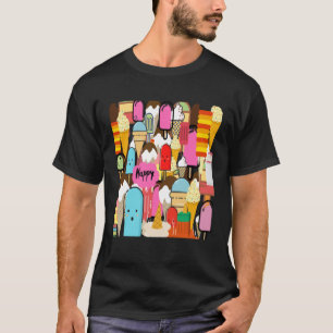 T-shirt Crème glacée imaginaire Crème glacée Cônes Les gou