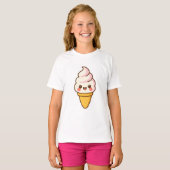T-shirt Crème glacée Kawaii douce (Devant entier)