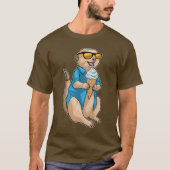 T-shirt Crème glacée Meerkat Waffle (Devant)