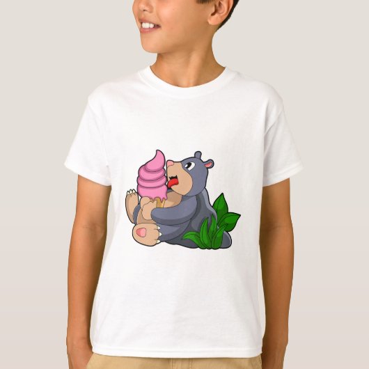 T-shirt Crème glacée Mole avec gaufre (Devant)