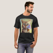 T-shirt Crème Glacée Papillon de Chat (Devant entier)