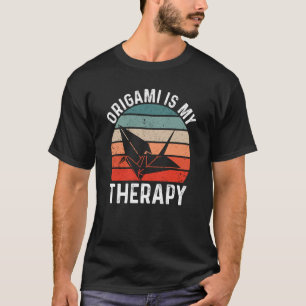 T-shirt Crème Origami Coucher de soleil rétrograde