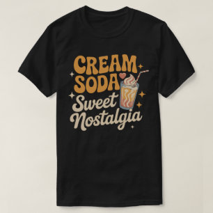 T-shirt Crème Soda Douce Nostalgie , Ancienne École De Sod
