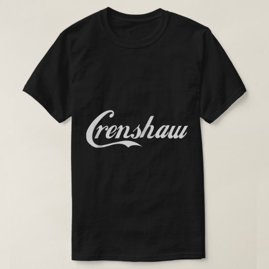 T-shirt CRENSHAW CALIFORNIA L.A simple WHTE TEXT Zip Hoodi (Design devant)