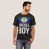 T-shirt Creole Boy Belize Pride Belizean Flag Culture Afro (Devant entier)