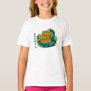 T-shirt Crêpes Crémeuses au Matcha Kawaii Art Océan Vague