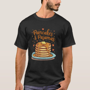T-shirt Crêpes Et Pyjamas Délicieux Petit Déjeuner Foodie
