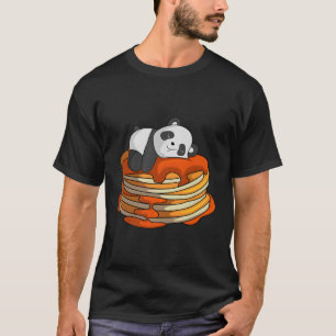 T-shirt Crêpes Panda Sur Petit Déjeuner Gaufre Flapjack Ho