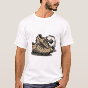 T-shirt Crépuscule Chaussures De Football Et Conception De