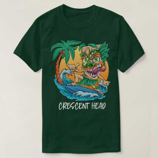 T-shirt Crescent Head Australia Palm Tree Surfing Beach Va (Design devant)