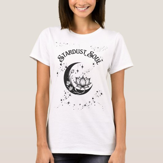 T-shirt Crescent Moon Stardust Soul Graphic Tee (Devant)