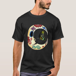 T-shirt Crescent Moon Sugar Crâne Dia De Los Muertos Jour 
