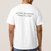 T-shirt Crest pour voyage en famille en Suisse (ho (Dos)