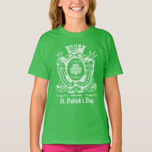 T-shirt Crest Shamrock celtique St. Patrick's Day (Devant)