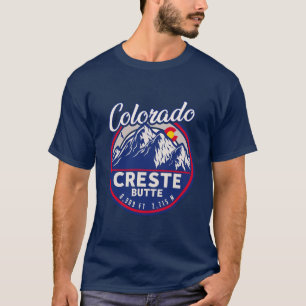 T-shirt Crested Butte Colorado Camping Ski Souvenirs