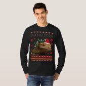 T-shirt Crested Gecko laide pull de Noël (Devant entier)