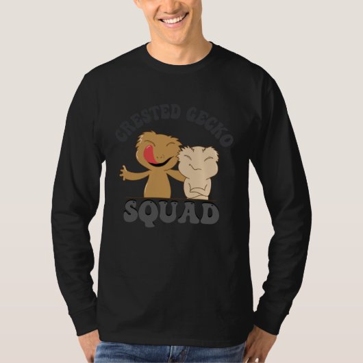 T-shirt Crested Gecko Squad Wildlife Nature Lizard (Devant)