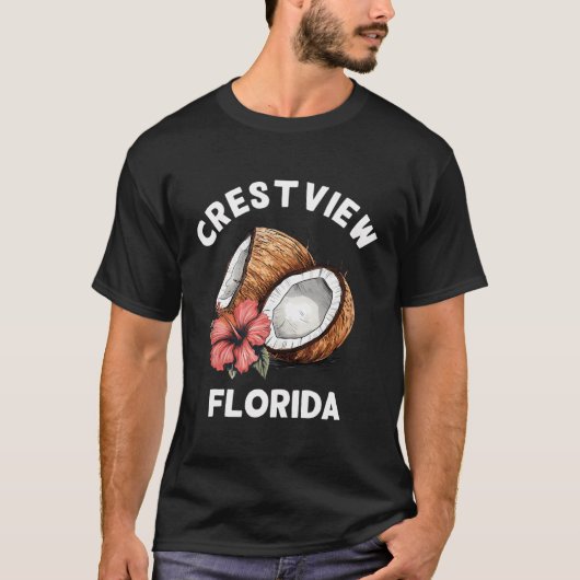 T-shirt Crestview Florida Coconut Plage tropicale (Devant)