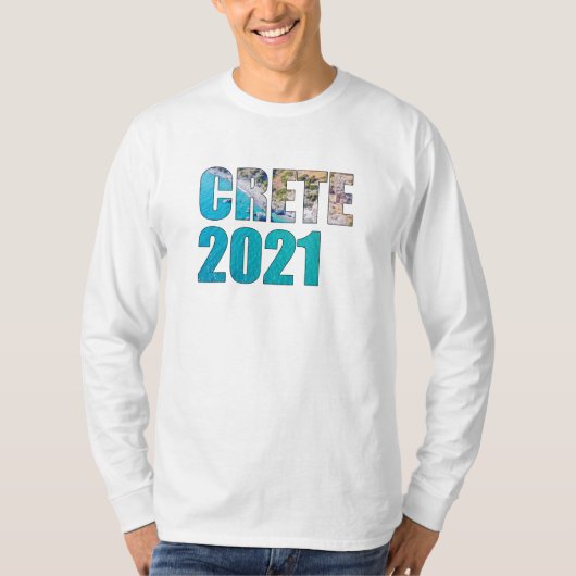 T-shirt Crète 2021 Plage Grèce Vacances (Devant)