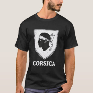 T-shirt Crête de Corse Tête de Maure Fierté corse Bouclier