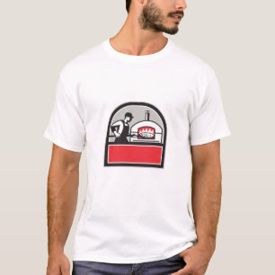 T-shirt Crête de four mise le feu par bois de peau de