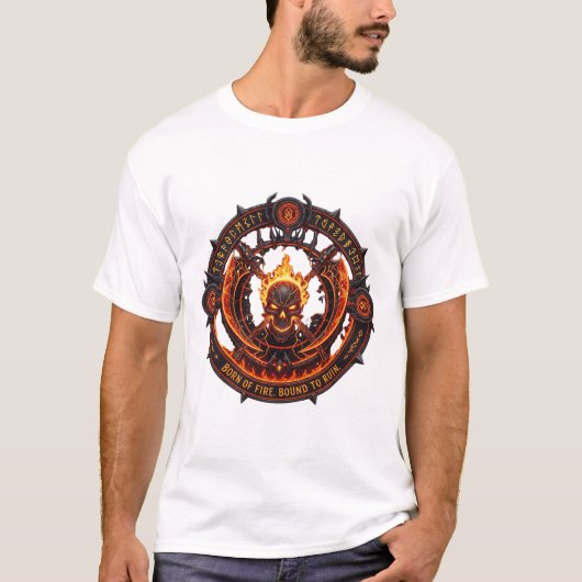 T-Shirt Crête de l'Enfer – Emblème Démoniaque de F (Devant)