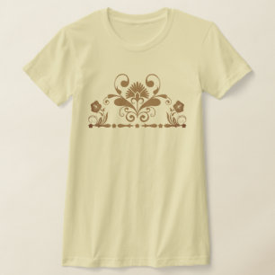 T-shirt Crête florale ornée complexe et séparateur 
