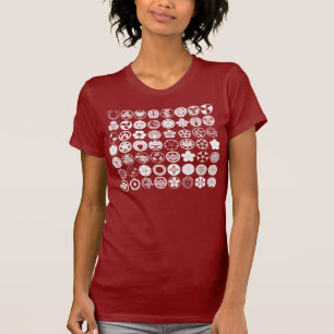 T-shirt [Crêtes de famille] Fleurs et Plantes (symboles bl