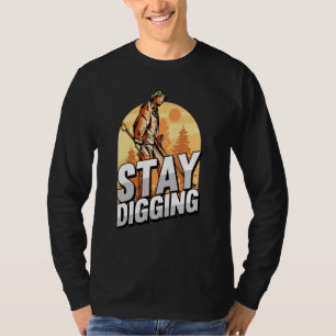 T-shirt Creuser à la recherche de Or Argent Pierres préci