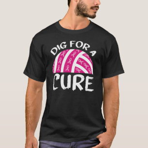 T-shirt Creusez Pour Une Guérison Volleyball Octobre Cance