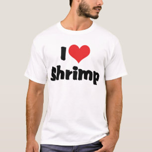 T-shirt Crevette I Love Heart - Amateur de Fruits de Mer