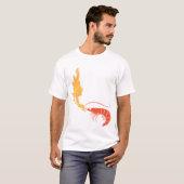 T-shirt Crevettes en feu (Devant entier)