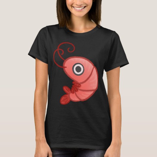 T-shirt Crevettes Mignonnes (Devant)