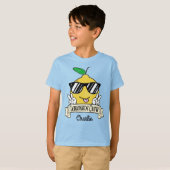 T-shirt Crew de limonade - Kawaii Peace Main et lunettes d (Devant entier)