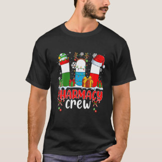 T-shirt Crew de pharmacie Noël drôle trois pilules ELF Rei