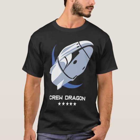 T-shirt Crew Dragon Spacecraft  Rocket Ship (Devant)
