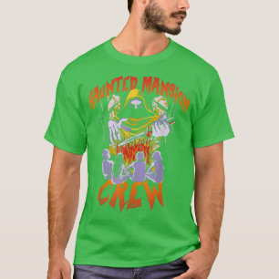 T-shirt Crew Haunted Bewitch Mansion  Halloween 