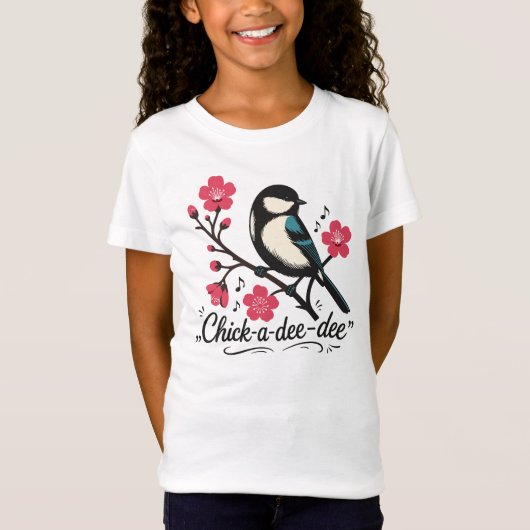 T-Shirt cri de la mésange 'tchic-tchic-tchic' (Devant)
