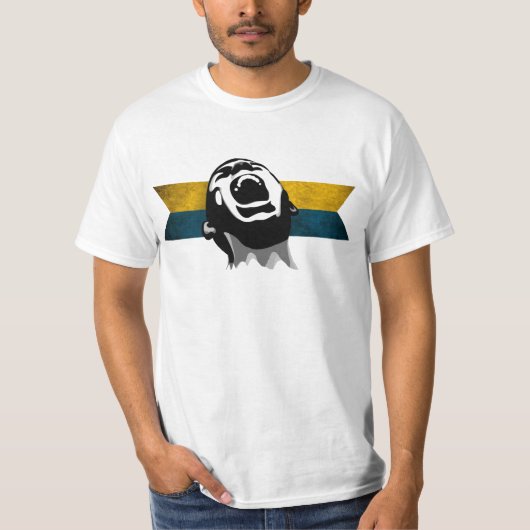 T-shirt Cri perçant Bleu-Jaune (Devant)