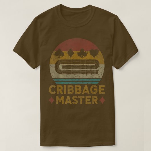 T-shirt Cribbage Master Cribbage Amateurs Vintage Cribbage (Design devant)