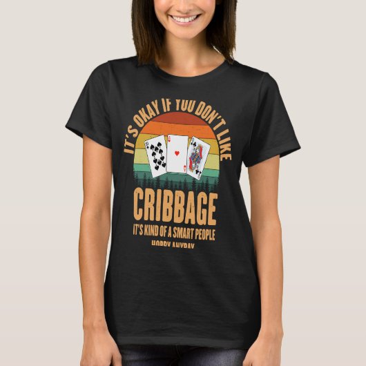 T-shirt Cribbage Smart personnes cribbage (Devant)