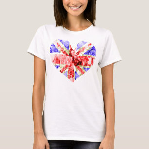 T-shirt cric floral des syndicats, unionjack frais, cric