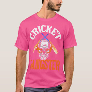 T-shirt Cricke Funny Cricket Gangster Devis joueur de cric