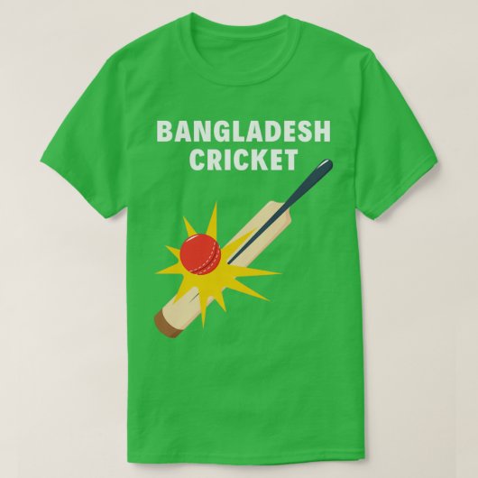 T-shirt Cricket au Bangladesh (Design devant)