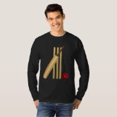 T-shirt Cricket Bat Ball and Wicket (Devant entier)