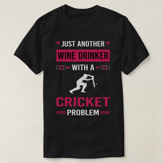 T-shirt Cricket Boisson Vin (Design devant)