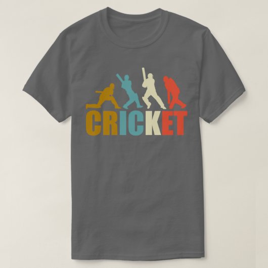 T-shirt Cricket de style rétro vintage (Design devant)