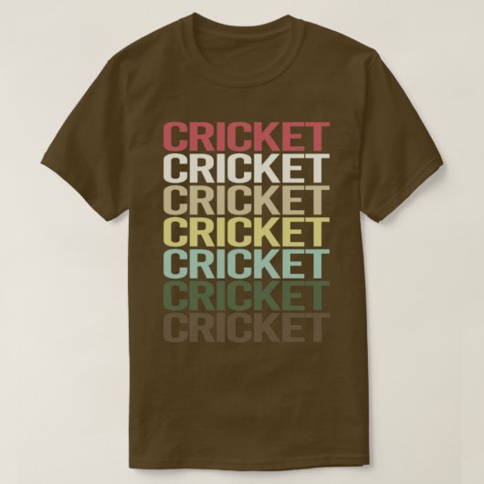 T-shirt Cricket de texte coloré (Design devant)
